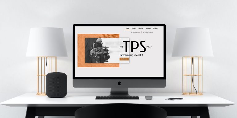 Trade website design for plumbing services