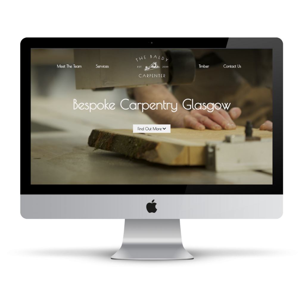 Bespoke carpentry trade website design