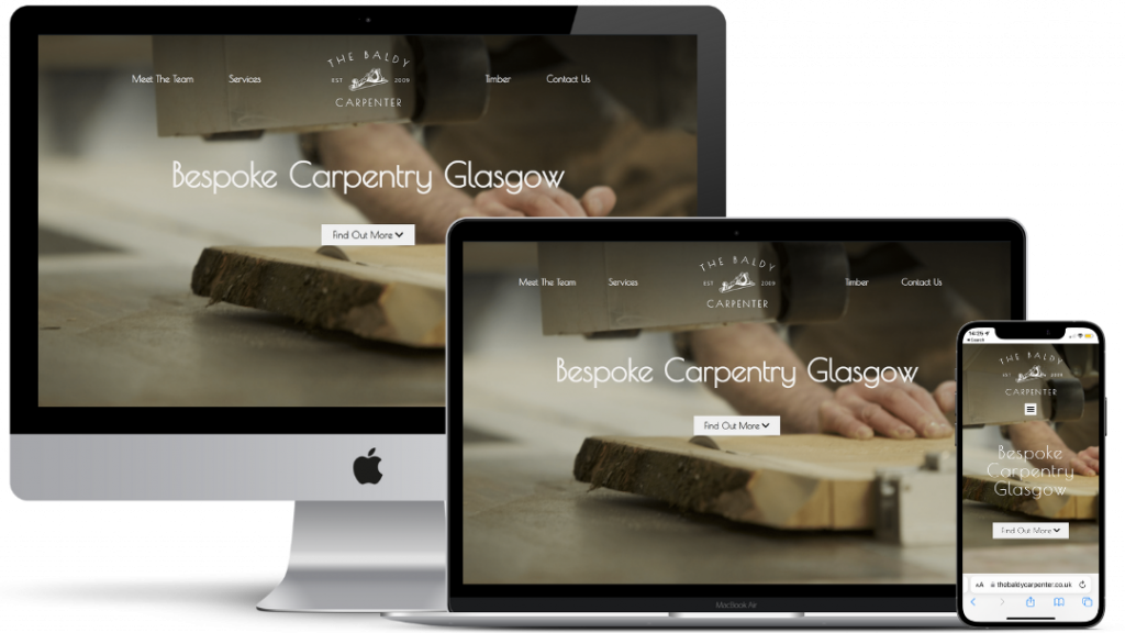 All of our websites for carpenters are optimised for desktop, tablet and phone