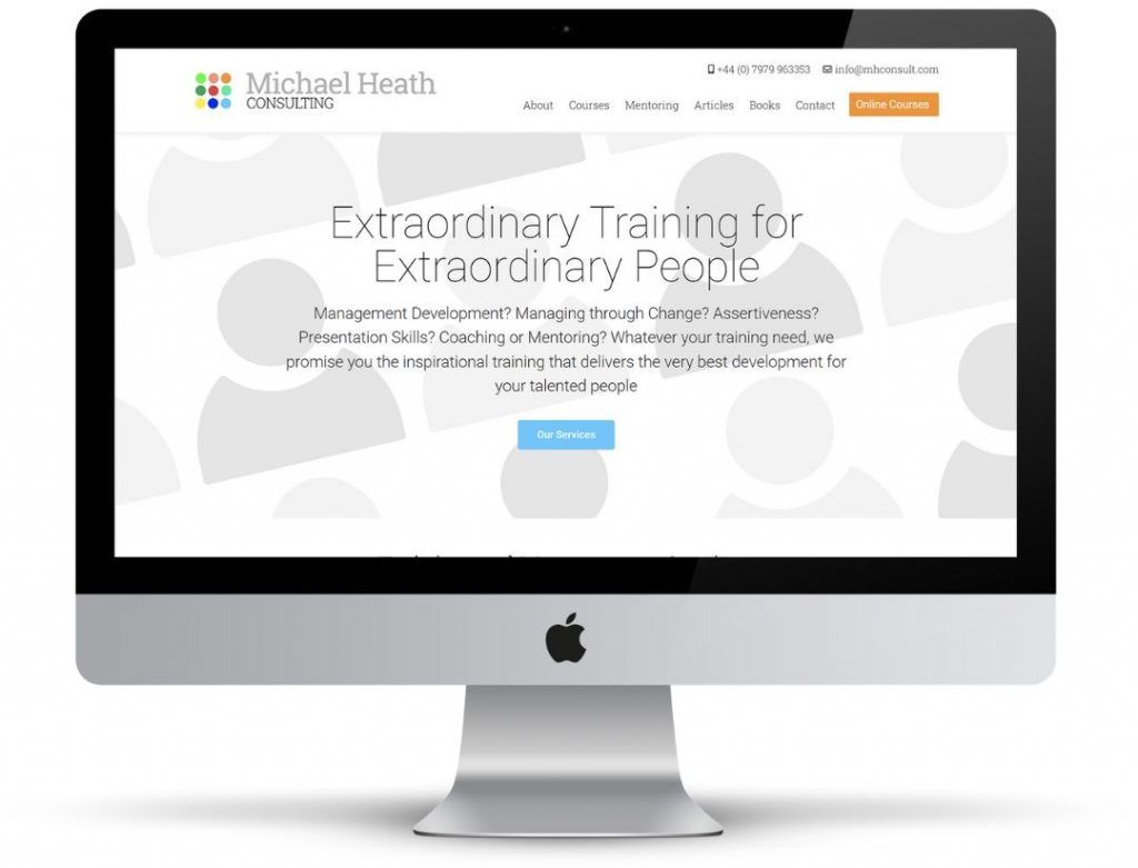MH Consult Homepage Website Design
