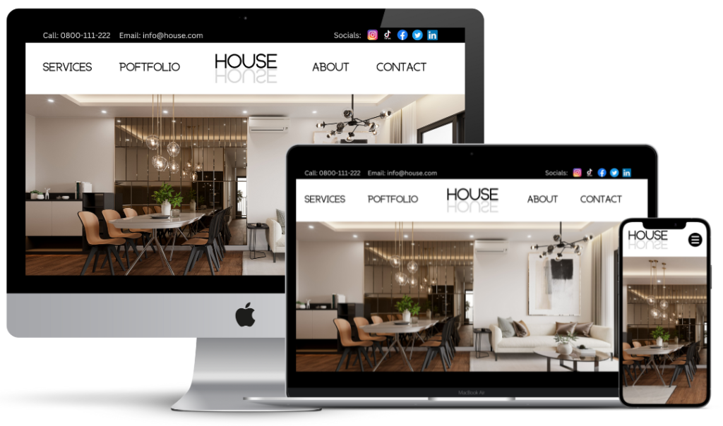 All of our home builders website designs builders are optimised for desktop, tablet and phone