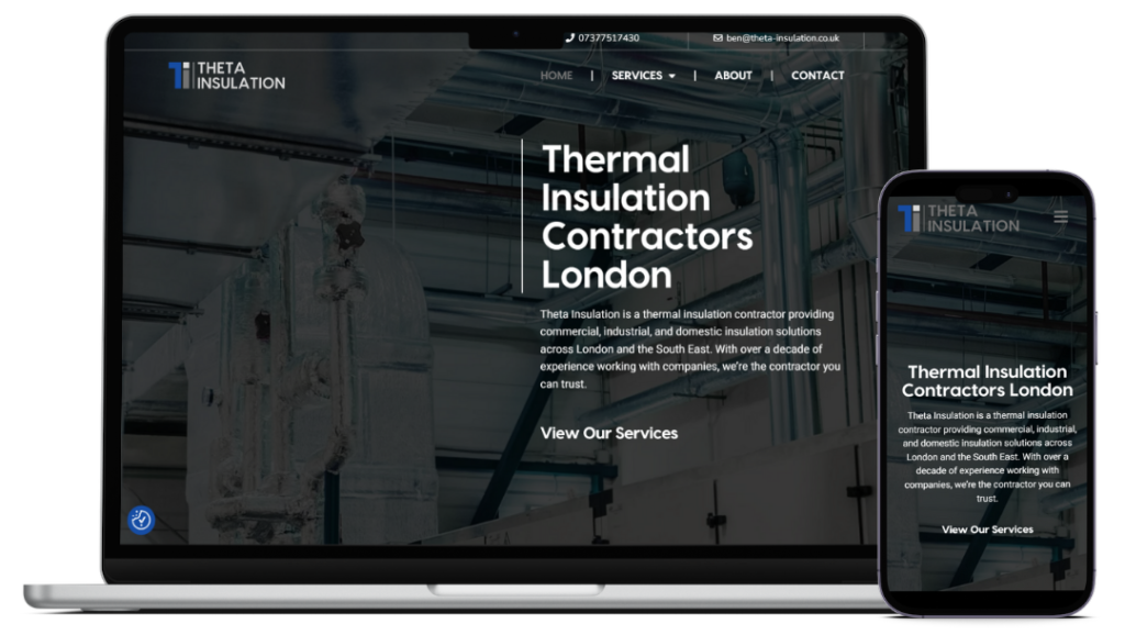 Theta Insulation website design